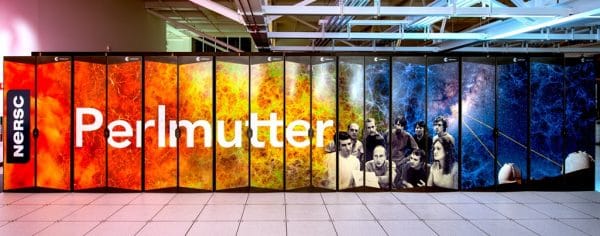 the exterior of the Perlmutter supercomputer