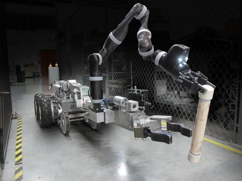 Northrop Grumman remote secondary arm on mobile robot