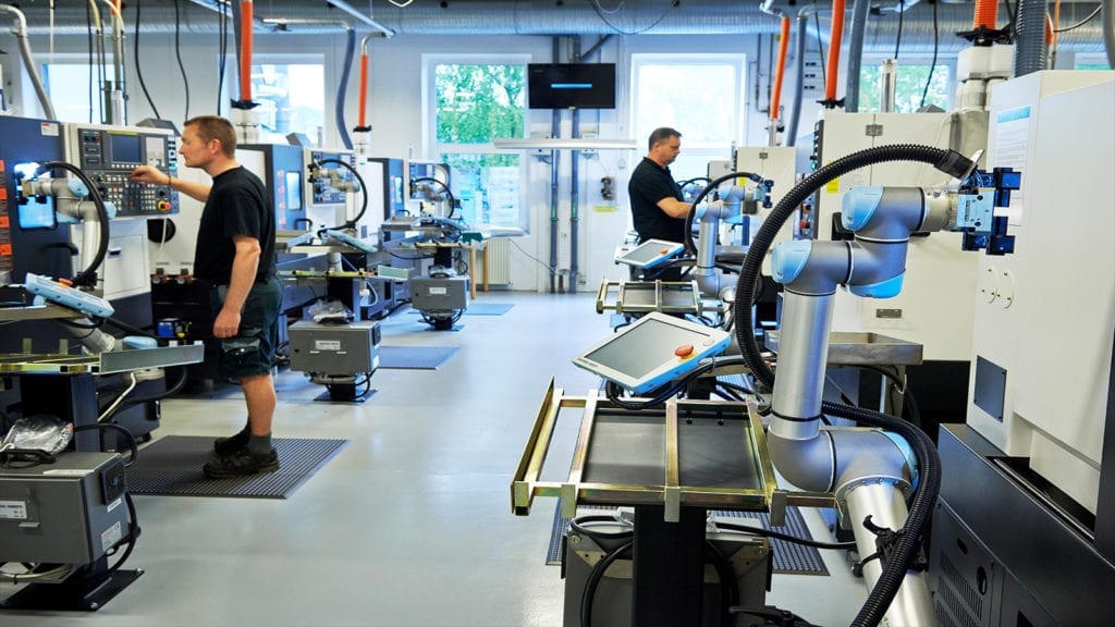 robotics engineers at work