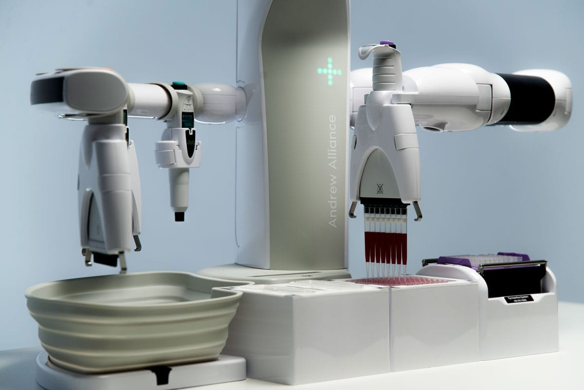 The Andrew+ pipetting robot and OneLab software can help develop coronavirus responses.
