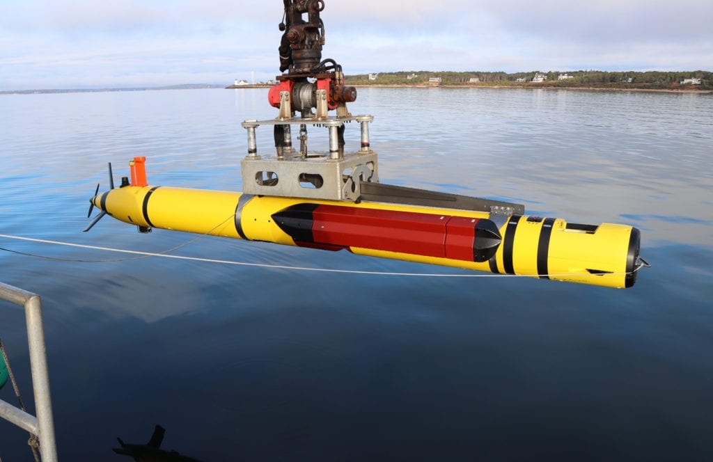 REMUS 600 UUV with high-resolution Interferometric Synthetic Aperture Sonar (HISAS).