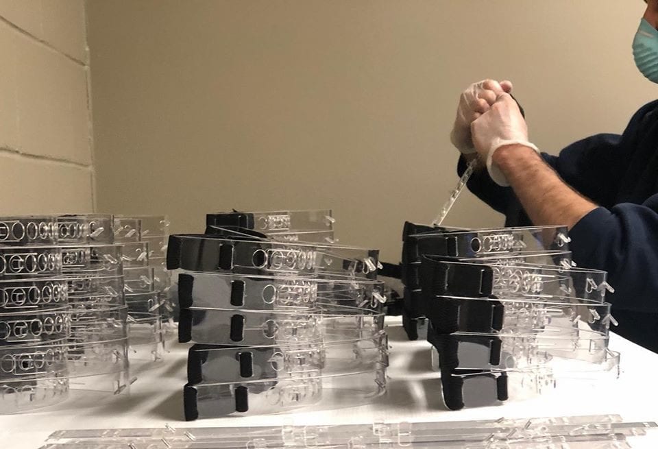 RE2 Robotics 3D printing face shields during COVID-19 crisis