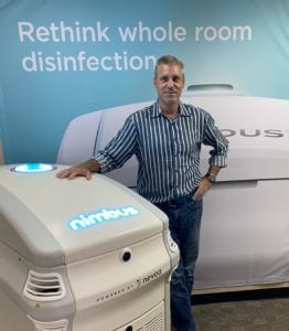 Nimbus robot uses Microburst spray to kill coronavirus, other hospital room pathogens