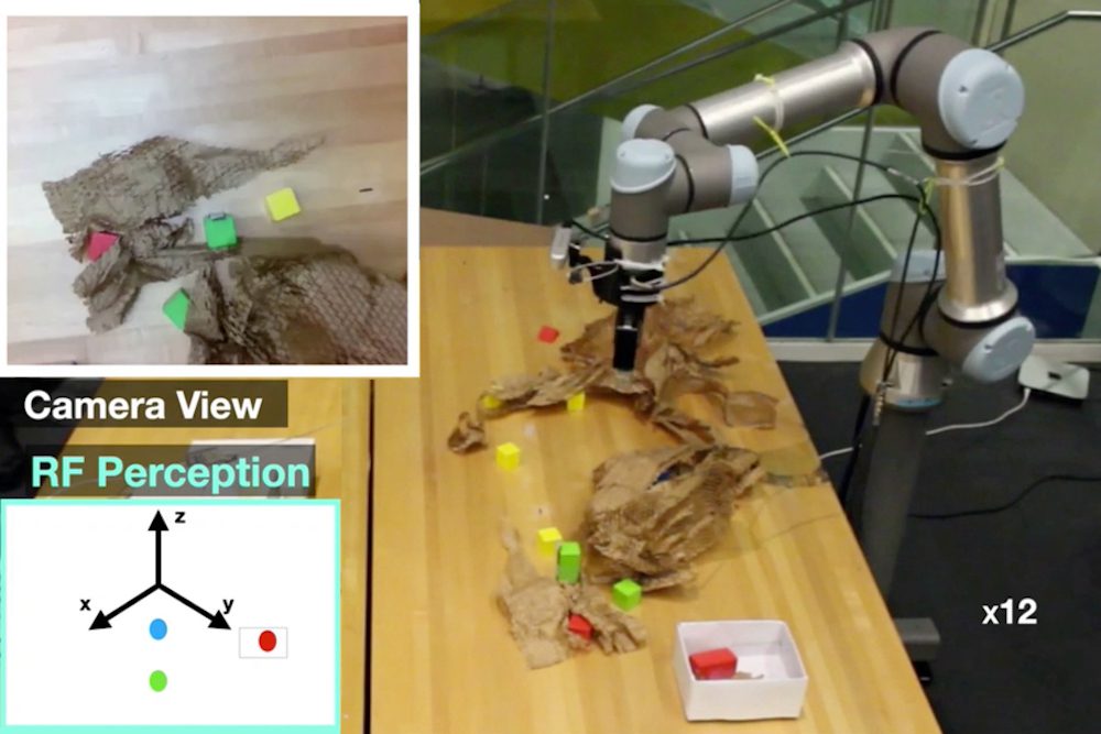 Radio frequency perception helps robot grasp hidden objects