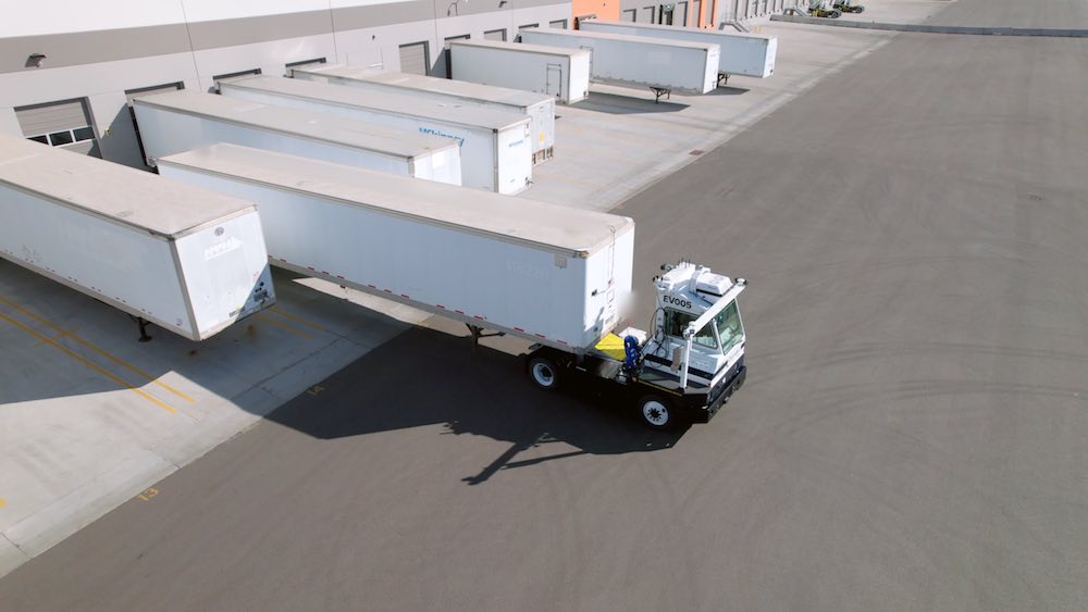 outrider autonomous truck backing up
