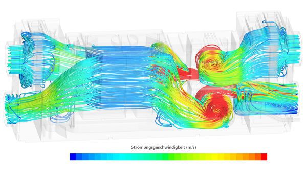 Flow rate through a ventilation device.