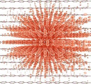 Scientists have characterized for the first time in a large system of 9,000 atoms in 2D materials the fundamental properties of quasiparticles called polarons, a quantum wave packet consisting of an electron “dressed” by a cloud of atomic vibrations.