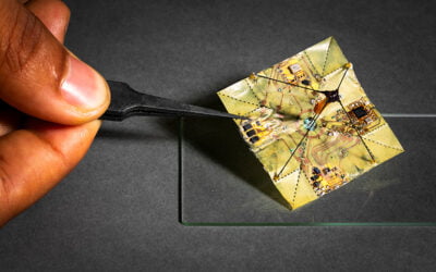 These battery-free robots change shape mid-air using origami