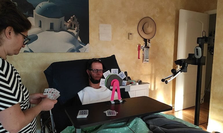 Carnegie Mellon University researchers lived with Henry and Jane Evans for a week to test their Head-Worn Assistive Teleoperation (HAT) device with Henry, who lost his ability to speak and move his limbs 20 years ago.