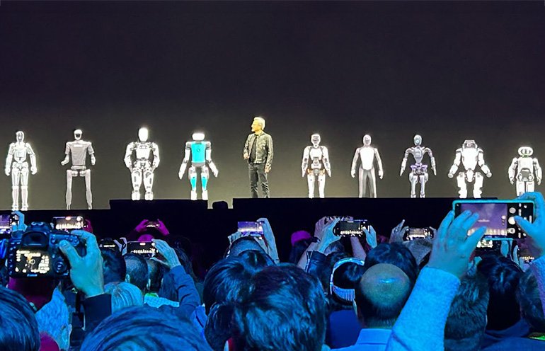 | PACE Engineering Recruiters NVIDIA CEO Jensen Huang at GTC 2024 with images of many of the humanoids in development The IEEE study group is evaluating humanoid robots and the need for standards