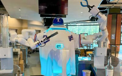Humanoid bartender robot ADAM debuts at Texas Rangers stadium