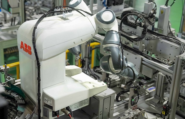 Manufacturers are considering more robots such as ABB’s YuMi, according to ABI Research